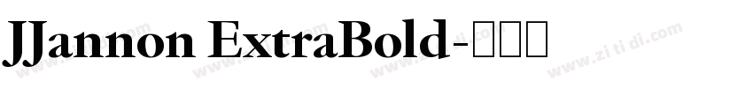 JJannon ExtraBold字体转换